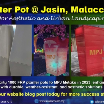 FRP Planter Pots Enhancing Majlis Perbandaran Jasin (MPJ), Melaka’s Urban Landscape