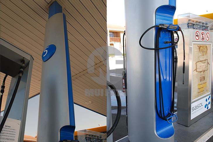 FRP Column Cladding for Air Line - Fuel Station Aesthetic and Protection – Sleek, durable fiberglass-reinforced plastic (FRP) column cladding enhancing fuel station design while offering weather protection.