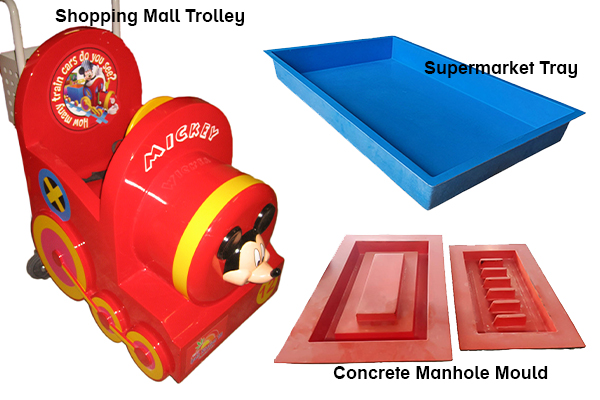 FRP Customized Mall Shopping Trolley, FRP Mold for Concrete Manhole, FRP Number-shaped Bench