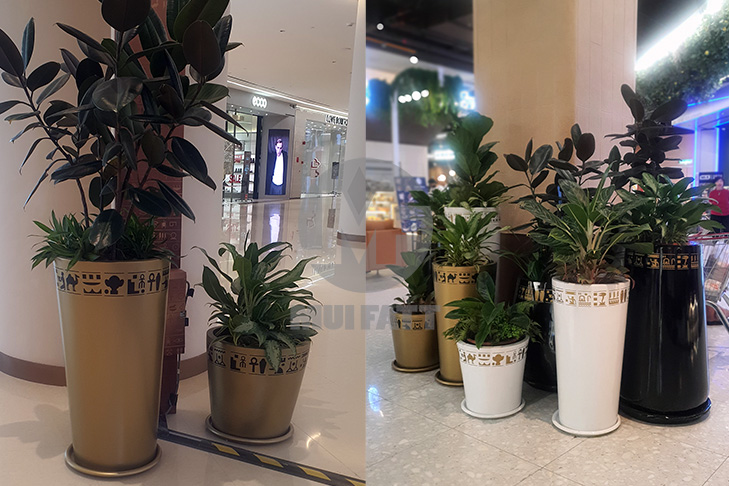 Luxury Fiberglass Planter Pots at Sunway Mall – Aesthetic and durable FRP pots adding a stylish touch to Sunway Pyramid’s Oasis area indoor landscaping.