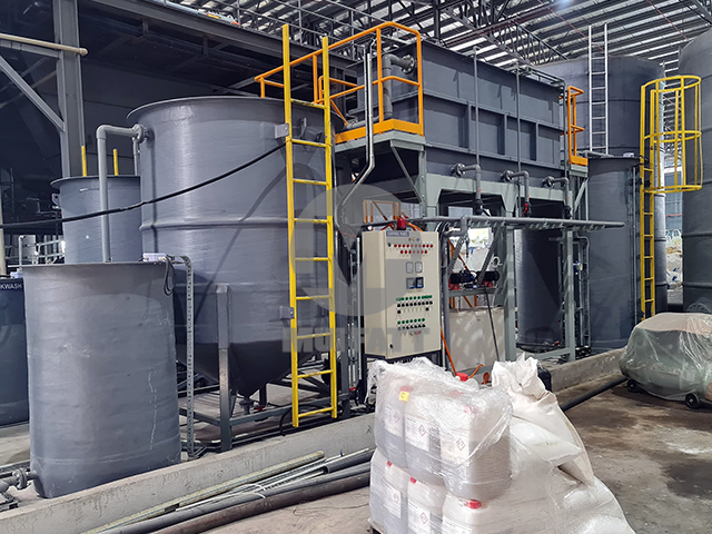 Wastewater treatment plant integrated within a carbon filtration factory, utilizing advanced FRP technology for enhanced environmental sustainability.