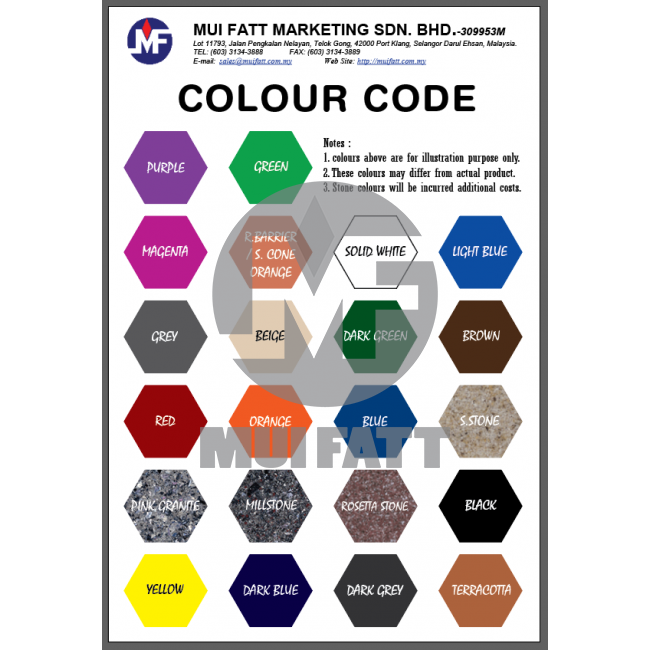 MUI FATT COLOUR CODE