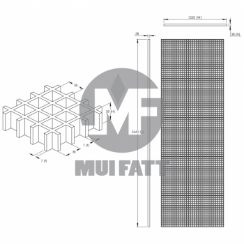 MG 38-38 Standard panel 4ft x 12ft (Square)