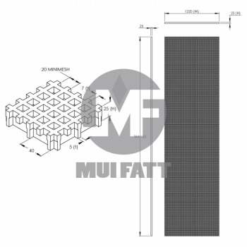 MG 25-20 Standard panel 4ft x 12ft (Minimesh)