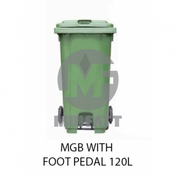 MGB120 Mobile Garbage Bin 120L with Foot Pedal (Green)