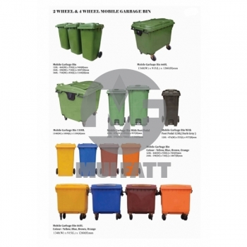 MGB120 Mobile Garbage Bin 120L with Foot Pedal (Green)