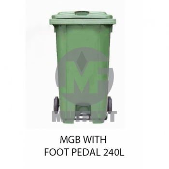 MGB240 Mobile Garbage Bin 240L with Foot Pedal (Green)