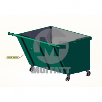 MS Mild Steel Leach Bin 1500 Liter Tong Sampah Besi